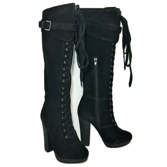 Charles David Shoes - Charles David Black Suede Knee High Boots New